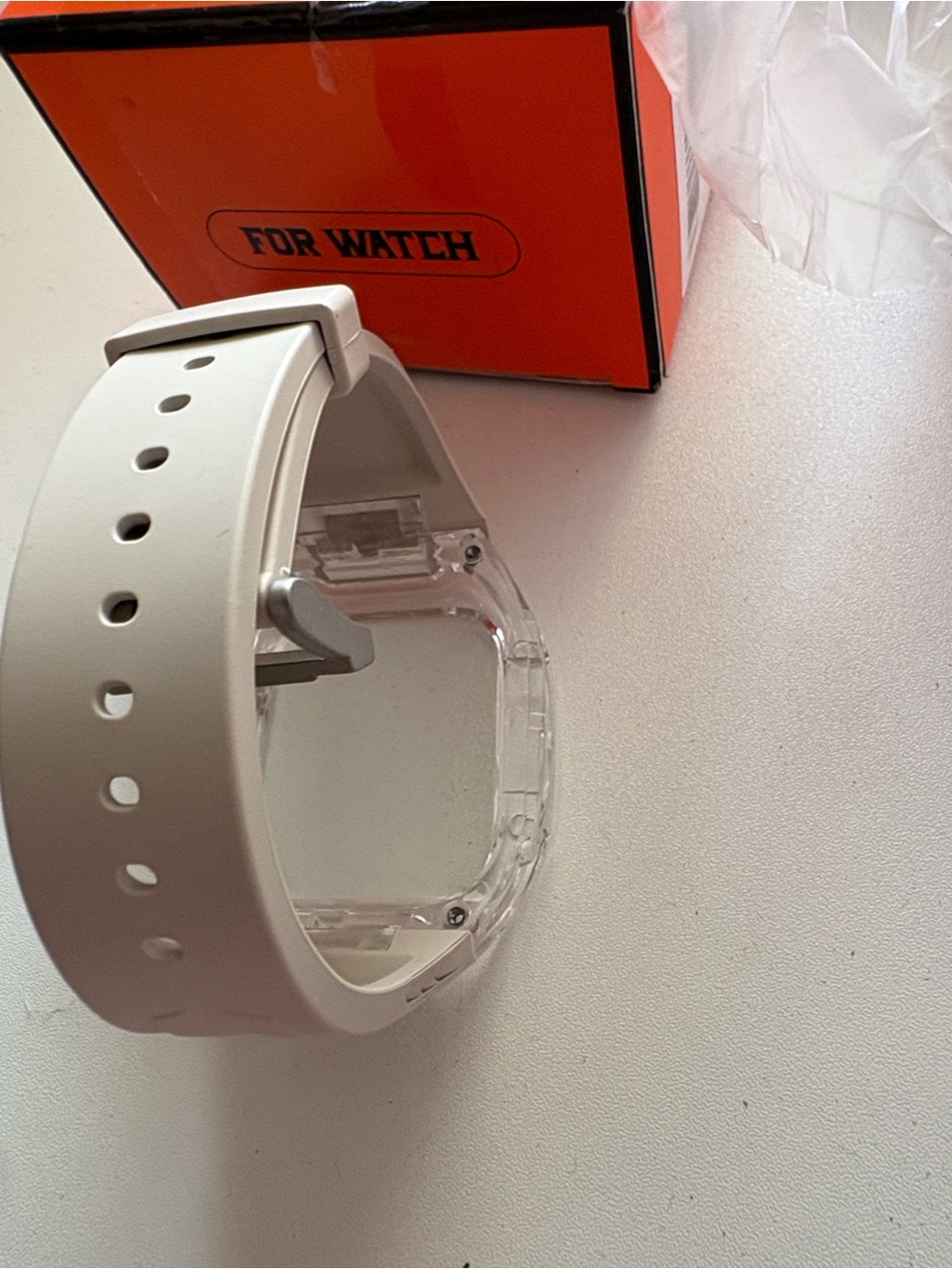 Watch Band for Apple Silicone Smartwatch and Clear Case